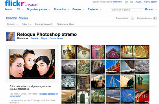 Flickr pagina pro